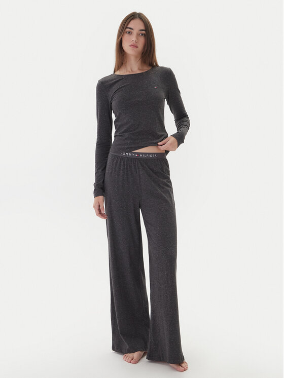 Tommy Hilfiger Долнище на пижама UW0UW06230 Сив цвят на ниска цена