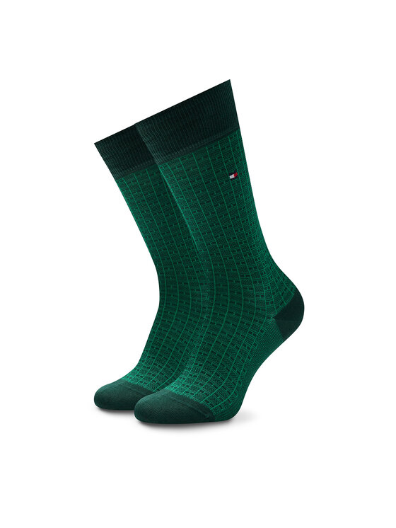 Tommy Hilfiger Дълги чорапи 701230606 Зелен цвят на ниска цена