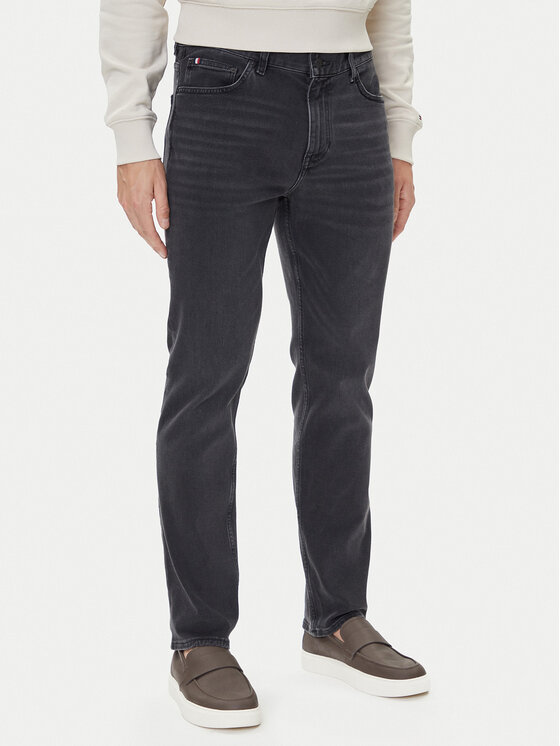 Tommy Hilfiger Дънки Denton MW0MW39663 Черен Straight Fit цвят на ниска цена