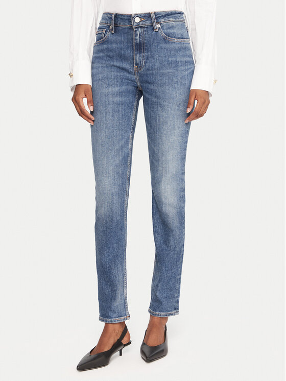 Tommy Hilfiger Дънки Kris WW0WW46722 Син Slim Fit цвят на ниска цена