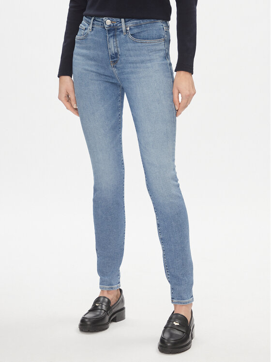 Tommy Hilfiger Дънки Th Flex Como Skinny Rw Mel WW0WW40633 Син Skinny Fit цвят на ниска цена