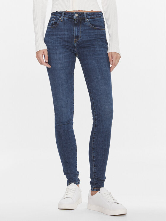 Tommy Hilfiger Дънки Th Flex Como Skinny Rw Pam WW0WW40638 Тъмносин Skinny Fit цвят на ниска цена