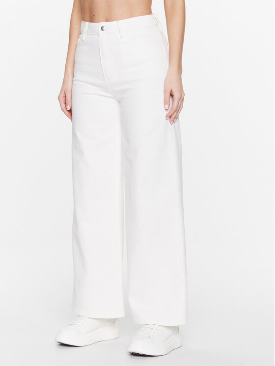 Tommy Hilfiger Дънки WW0WW38518 Бял Relaxed Fit цвят на ниска цена