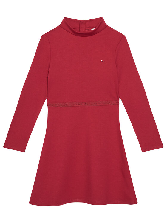Tommy Hilfiger Ежедневна рокля Essential Skater KG0KG08790 S Червен Regular Fit цвят на ниска цена