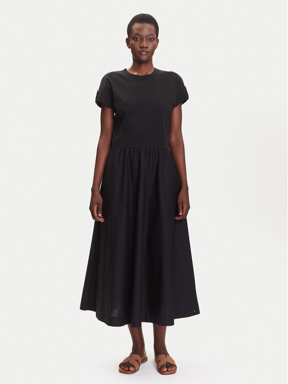 Tommy Hilfiger Ежедневна рокля Modern Cody WW0WW46711 Черен Regular Fit цвят на ниска цена