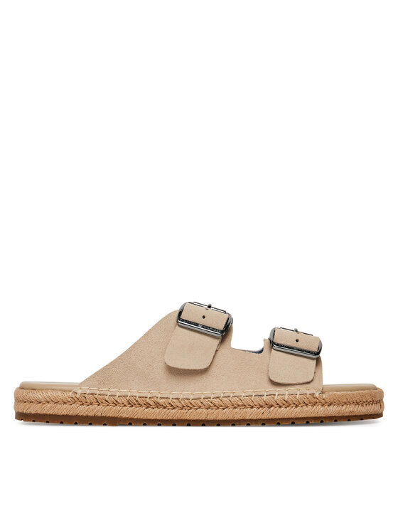 Tommy Hilfiger Еспадрили Flex Jutte Hilfiger Suede Sandal FM0FM05503 Бежов цвят на ниска цена