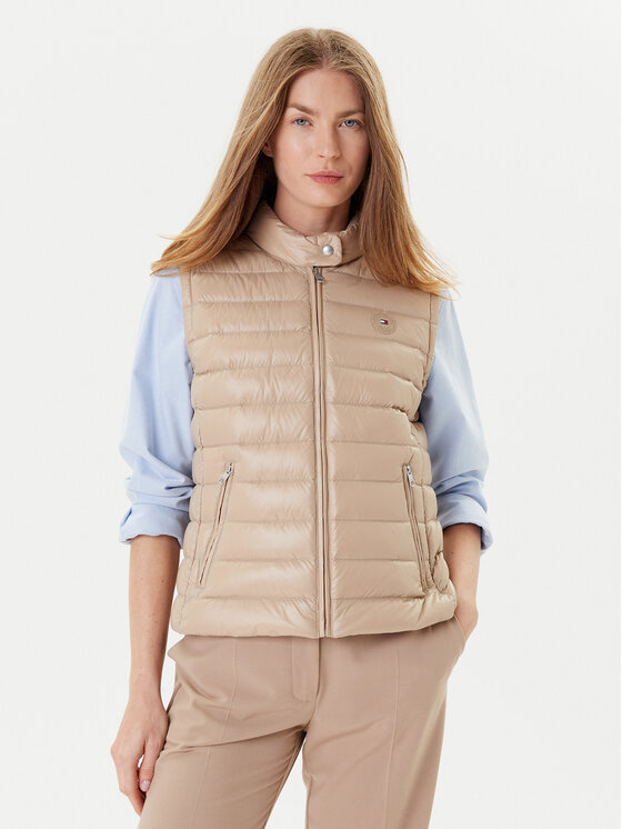 Tommy Hilfiger Жилетка за костюм WW0WW45499 Бежов Regular Fit цвят на ниска цена