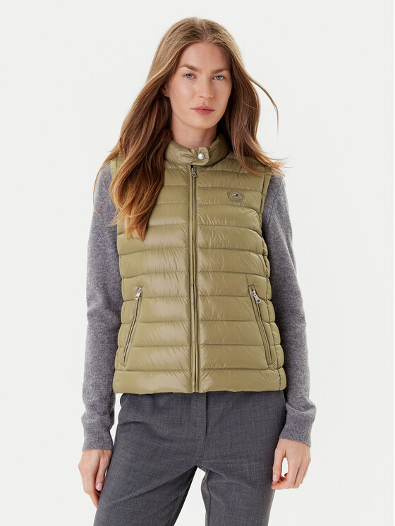 Tommy Hilfiger Жилетка за костюм WW0WW45499 Каки Regular Fit цвят на ниска цена