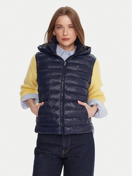 Tommy Hilfiger Жилетка за костюм WW0WW47352 Тъмносин Slim Fit цвят на ниска цена