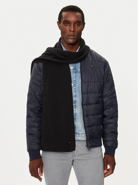 Tommy Hilfiger Зимен шал Flag AM0AM12847 Черен цвят на ниска цена