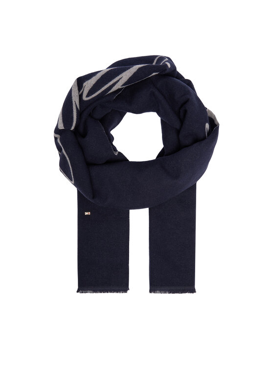 Tommy Hilfiger Зимен шал Logo AW0AW17352 Тъмносин цвят на ниска цена