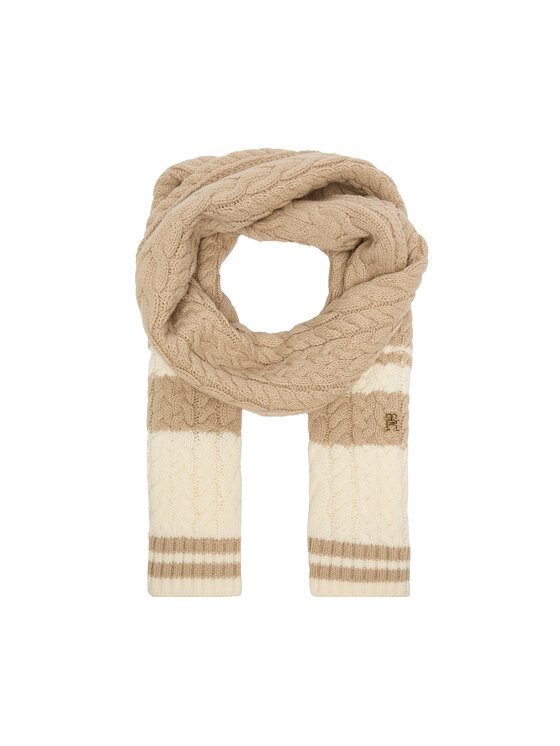 Tommy Hilfiger Зимен шал Naval AW0AW16654 Бежов цвят на ниска цена