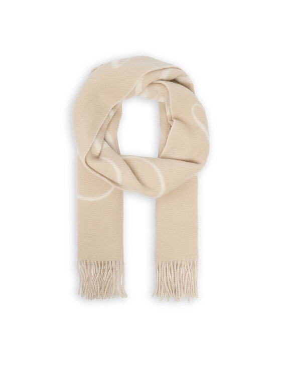 Tommy Hilfiger Зимен шал Script Logo AW0AW17786 Бежов цвят на ниска цена