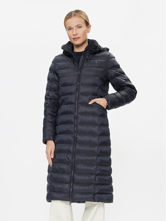 Tommy Hilfiger Зимно яке Global Stripe WW0WW39863 Тъмносин Slim Fit цвят на ниска цена