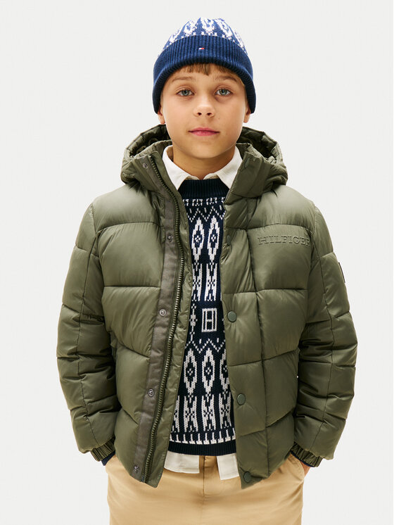 Tommy Hilfiger Зимно яке KB0KB10093 D Зелен Regular Fit цвят на ниска цена