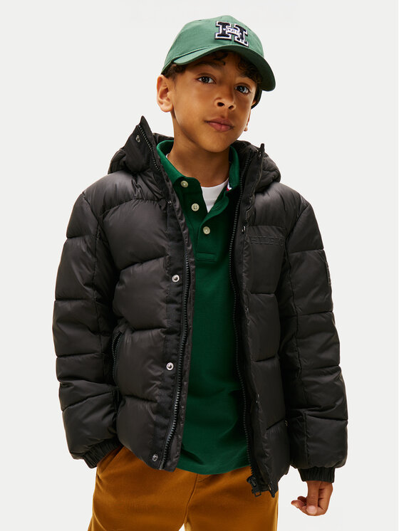 Tommy Hilfiger Зимно яке KB0KB10093 D Черен Regular Fit цвят на ниска цена