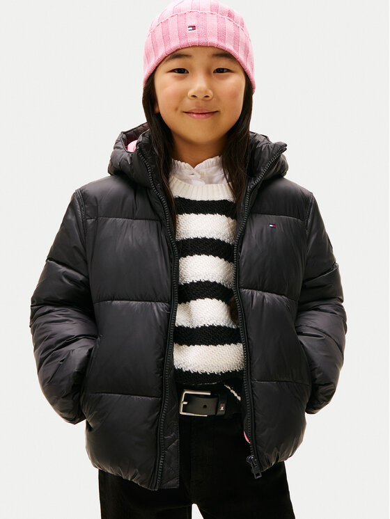 Tommy Hilfiger Зимно яке KG0KG08759 D Черен Regular Fit цвят на ниска цена