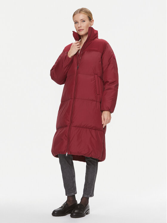 Tommy Hilfiger Зимно яке New York WW0WW39749 Червен Relaxed Fit цвят на ниска цена