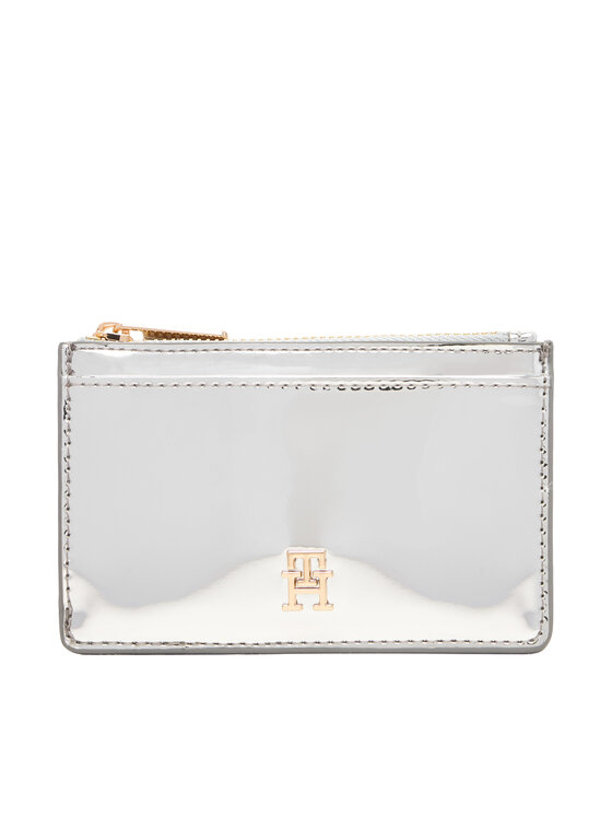 Tommy Hilfiger Калъф за кредитни карти Long Cc Holder Met AW0AW18038 Сребрист цвят на ниска цена