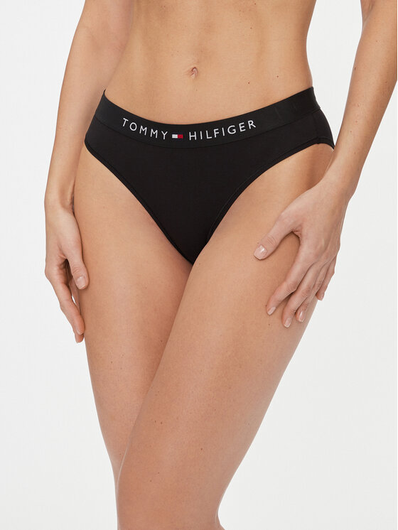Tommy Hilfiger Класически дамски бикини UW0UW04145 Черен цвят на ниска цена