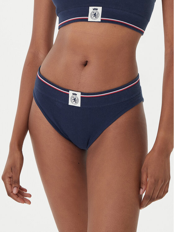 Tommy Hilfiger Класически дамски бикини UW0UW06064 Тъмносин цвят на ниска цена