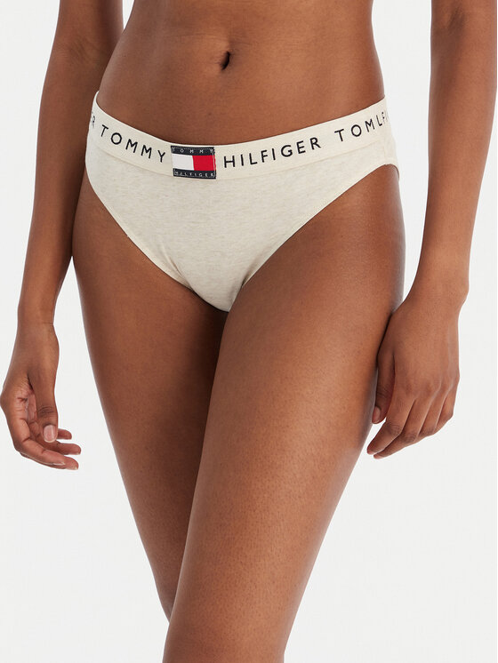 Tommy Hilfiger Класически дамски бикини UW0UW06225 Екрю цвят на ниска цена