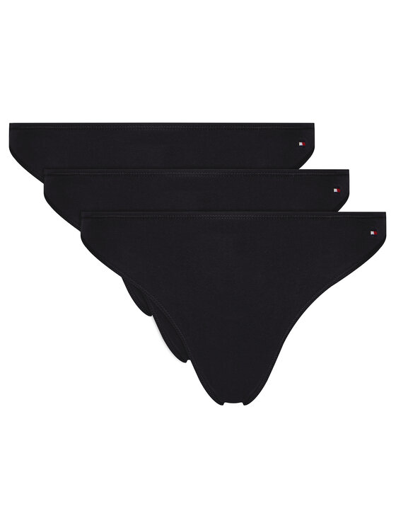 Tommy Hilfiger Комплект бикини UW0UW05753 Черен цвят на ниска цена