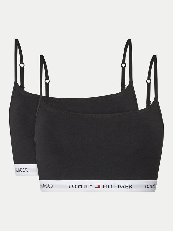 Tommy Hilfiger Комплект топ сутиени UW0UW05528 Черен цвят на ниска цена