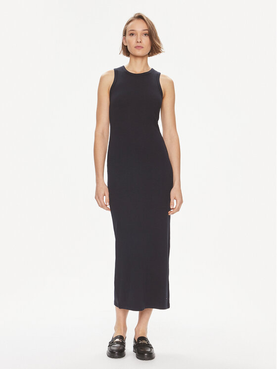 Tommy Hilfiger Лятна рокля WW0WW38838 Тъмносин Slim Fit цвят на ниска цена