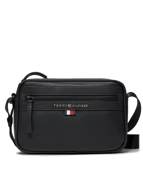 Tommy Hilfiger Мъжка чантичка Essential Pu Ew Reporter AM0AM12093 Черен цвят на ниска цена