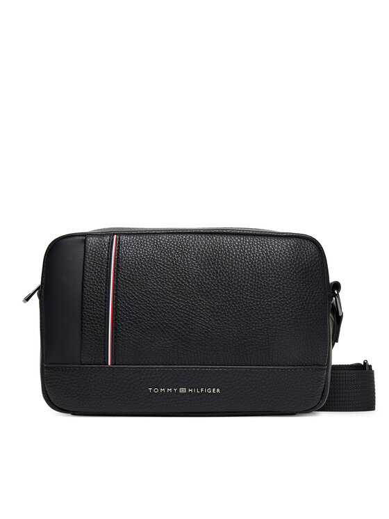 Tommy Hilfiger Мъжка чантичка Th Central Ew Reporter AM0AM13635 Черен цвят на ниска цена