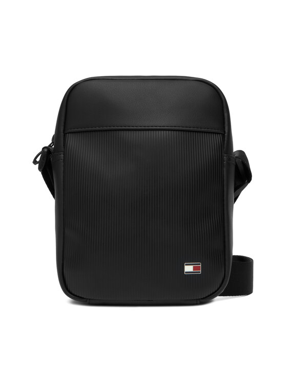 Tommy Hilfiger Мъжка чантичка Th Flag Mini Reporter AM0AM14015 Черен цвят на ниска цена