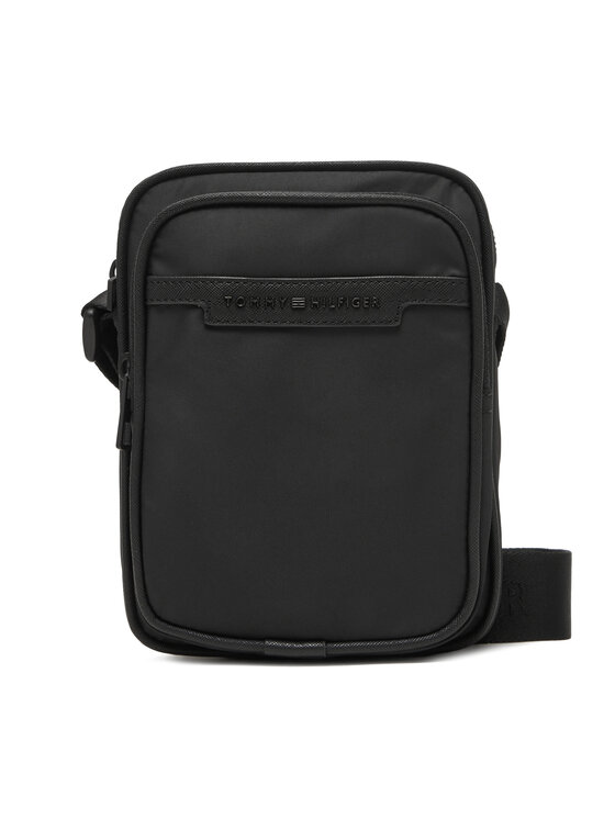 Tommy Hilfiger Мъжка чантичка Th Repreve Mini Reporter AM0AM13465 Черен цвят на ниска цена