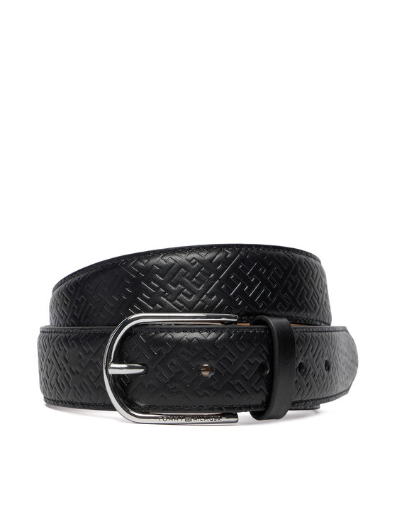 Tommy Hilfiger Мъжки колан Business Lux 3.5 AM0AM13761 Черен цвят на ниска цена