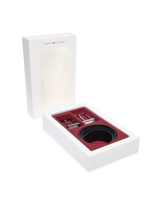 Tommy Hilfiger Мъжки колан Business Rev Lux Set Gp AM0AM13831 Черен цвят на ниска цена