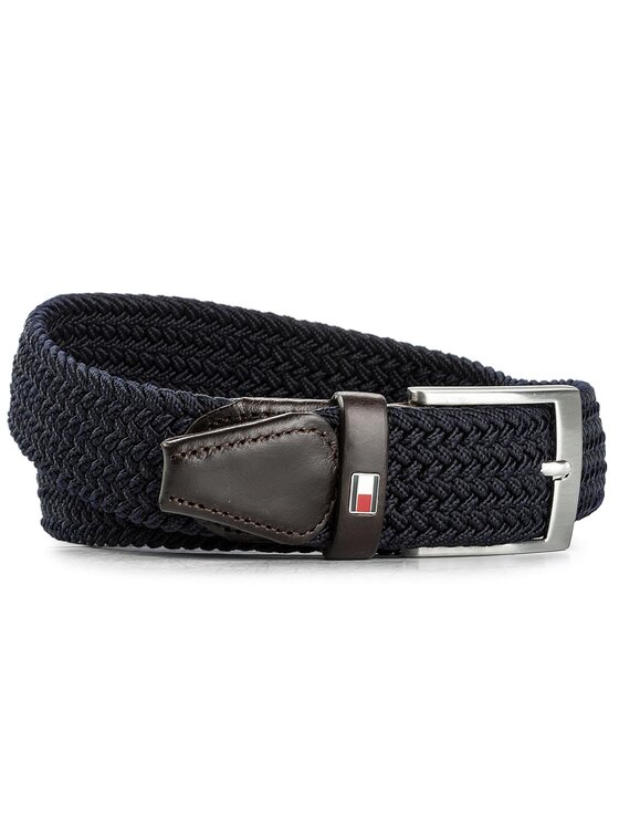 Tommy Hilfiger Мъжки колан New Adan Belt 3.5 AM0AM02801 85 Тъмносин цвят на ниска цена