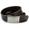 Tommy Hilfiger Мъжки колан Th Plaque Belt 3.5 Adj AM0AM01995 Черен цвят на ниска цена