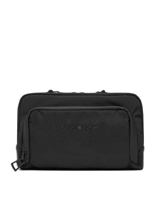 Tommy Hilfiger Несесер Th Travel Washbag AM0AM13950 Черен цвят на ниска цена
