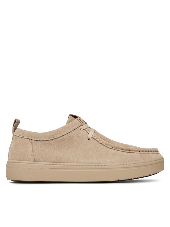 Tommy Hilfiger Обувки Modern Light Suede Moc Toe Shoe FM0FM05501 Бежов цвят на ниска цена