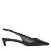 Tommy Hilfiger Обувки на ток Th Buckle Slingback Low Pump FW0FW09009 Черен цвят на ниска цена