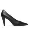 Tommy Hilfiger Обувки на ток Th Smooth Leather Pump FW0FW08960 Черен цвят на ниска цена