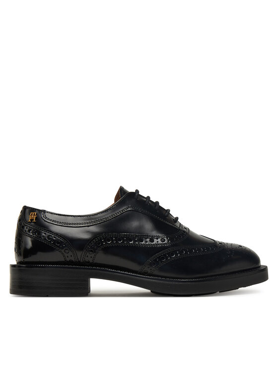 Tommy Hilfiger Оксфордки Brogue FW0FW08818 Черен цвят на ниска цена