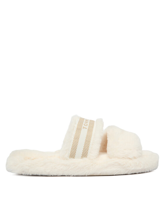 Tommy Hilfiger Пантофи Hilfiger Fur Slipper FW0FW08854 Бял цвят на ниска цена