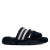 Tommy Hilfiger Пантофи Hilfiger Fur Slipper FW0FW08854 Тъмносин цвят на ниска цена