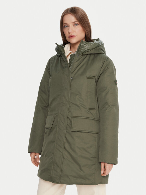 Tommy Hilfiger Парка WW0WW46533 Зелен Relaxed Fit цвят на ниска цена