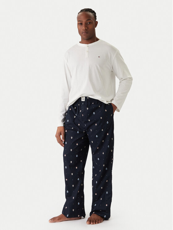 Tommy Hilfiger Пижама UM0UM03592 Екрю Regular Fit цвят на ниска цена