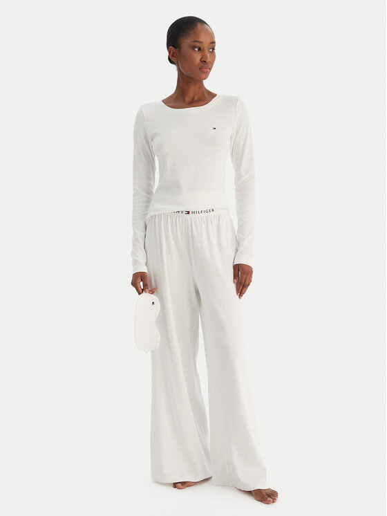 Tommy Hilfiger Пижама UW0UW06157 Екрю Regular Fit цвят на ниска цена