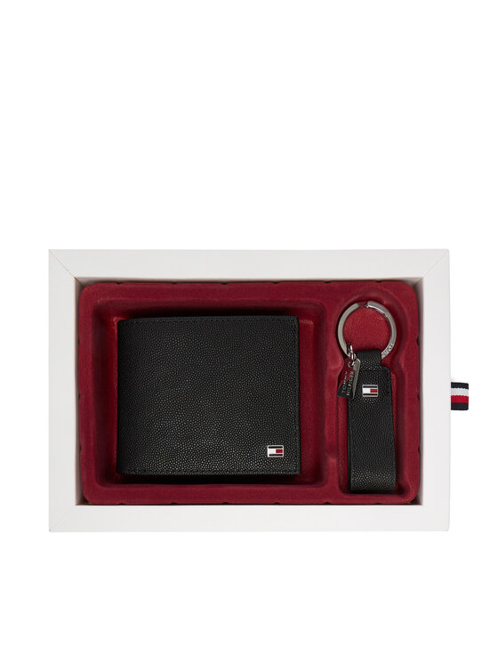 Tommy Hilfiger Подаръчен сет Th Flag Mini Cc & Key Fob AM0AM13604 Черен цвят на ниска цена