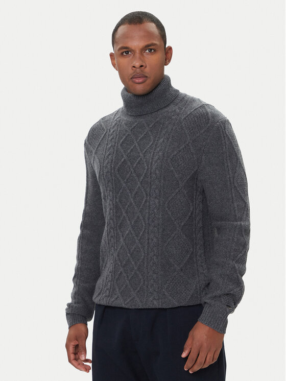 Tommy Hilfiger Поло MW0MW40914 Сив Regular Fit цвят на ниска цена