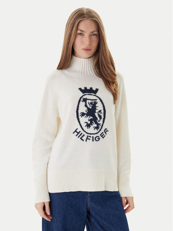 Tommy Hilfiger Поло WW0WW46434 Екрю Regular Fit цвят на ниска цена